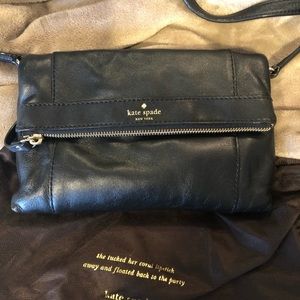 Kate spade black leather shoulder bag